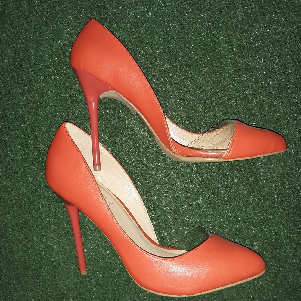 Orange Shoe Dazzle Stiletto Heels 8.5-9